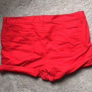LOFT Shorts - LOFT Red Denim Jean Shorts LOFT Shorts - LOFT Red Denim Jean Shorts